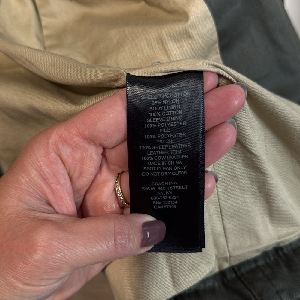 Coach Waxed Belt Hack Utility Jacket Leather Details - Picture 14 of 16